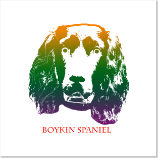 The boykin spaniel head is Violet, Green, Orange Posters and Art